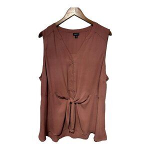 Torrid Dusty Pink Front Tie Blouse Size 2x